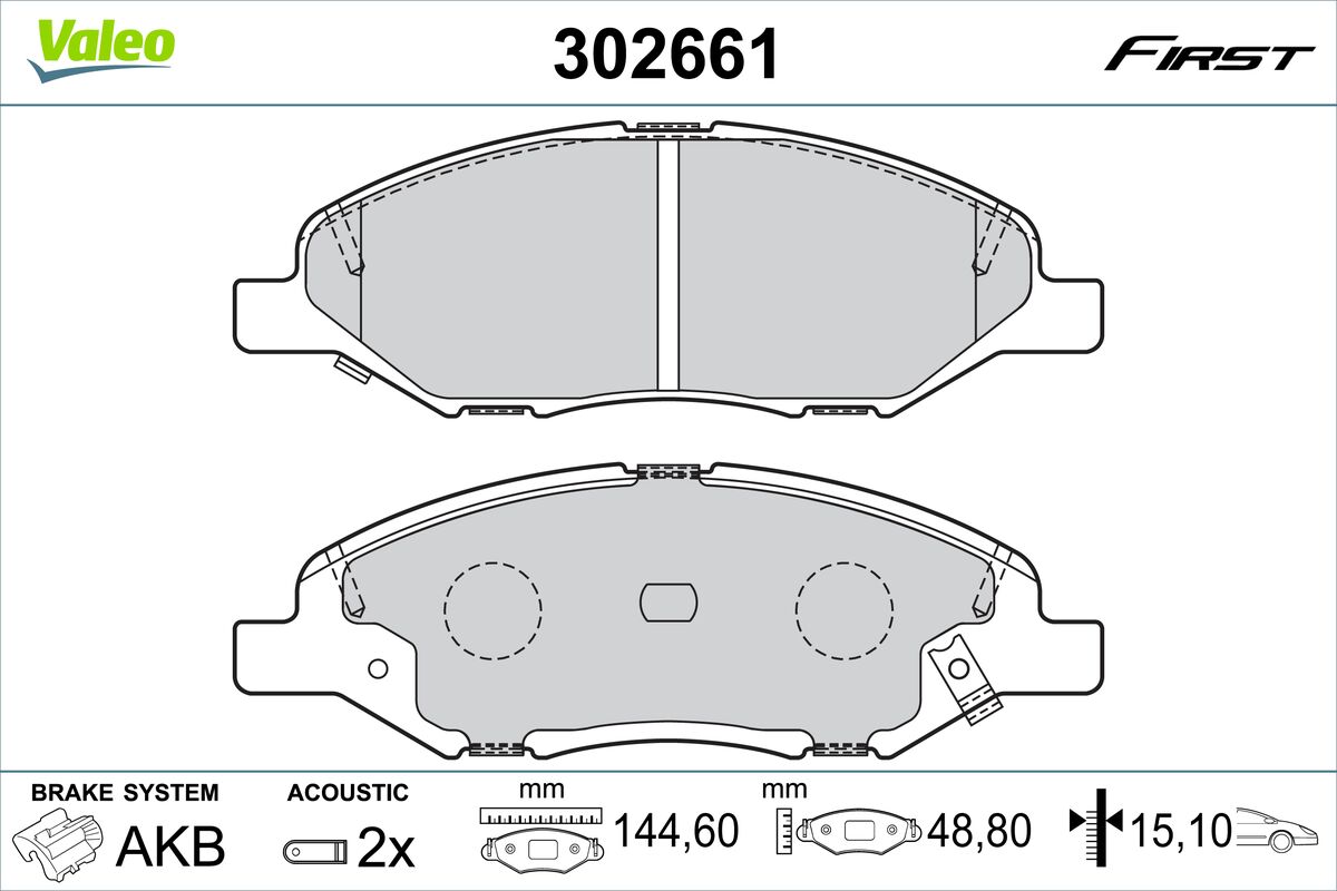 VALEO Fékbetét, mind 302661_VALEO